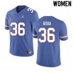 Women's Florida Gators #36 Zack Sessa NCAA Nike Blue Authentic Stitched College Football Jersey XAH1062YA